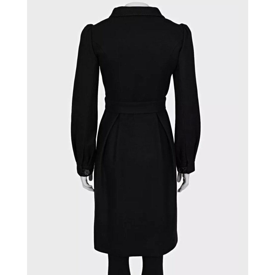 Noir Saint Laurent Manteau ajusté en cachemire noir - Taille 36/S en vente