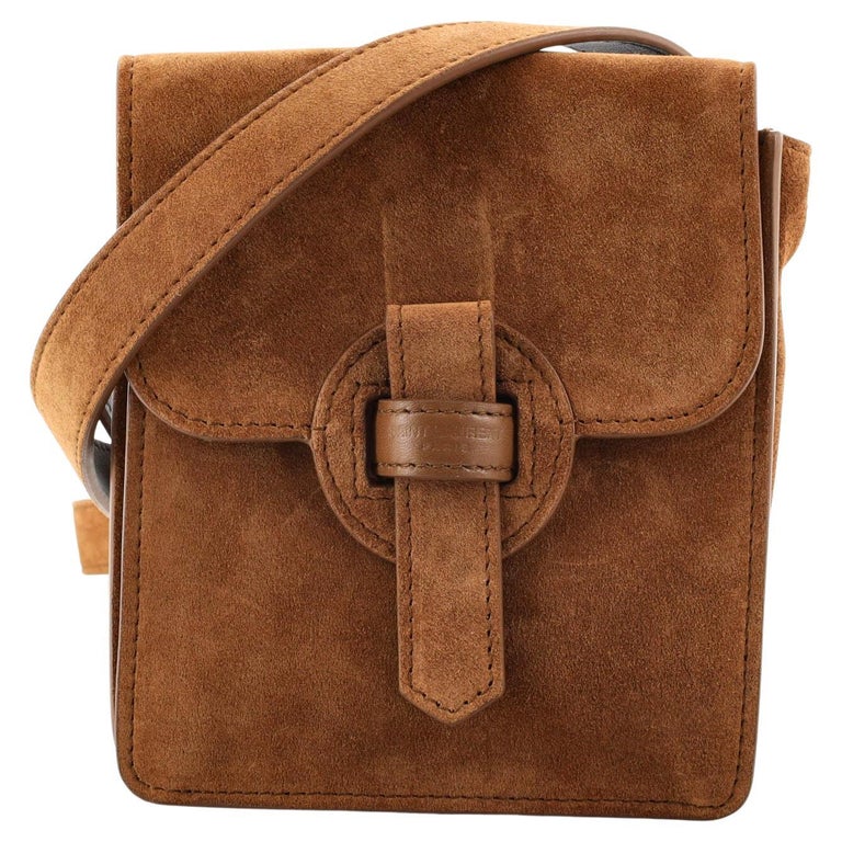Saint Laurent Flap Belt Bag Suede Mini at 1stDibs
