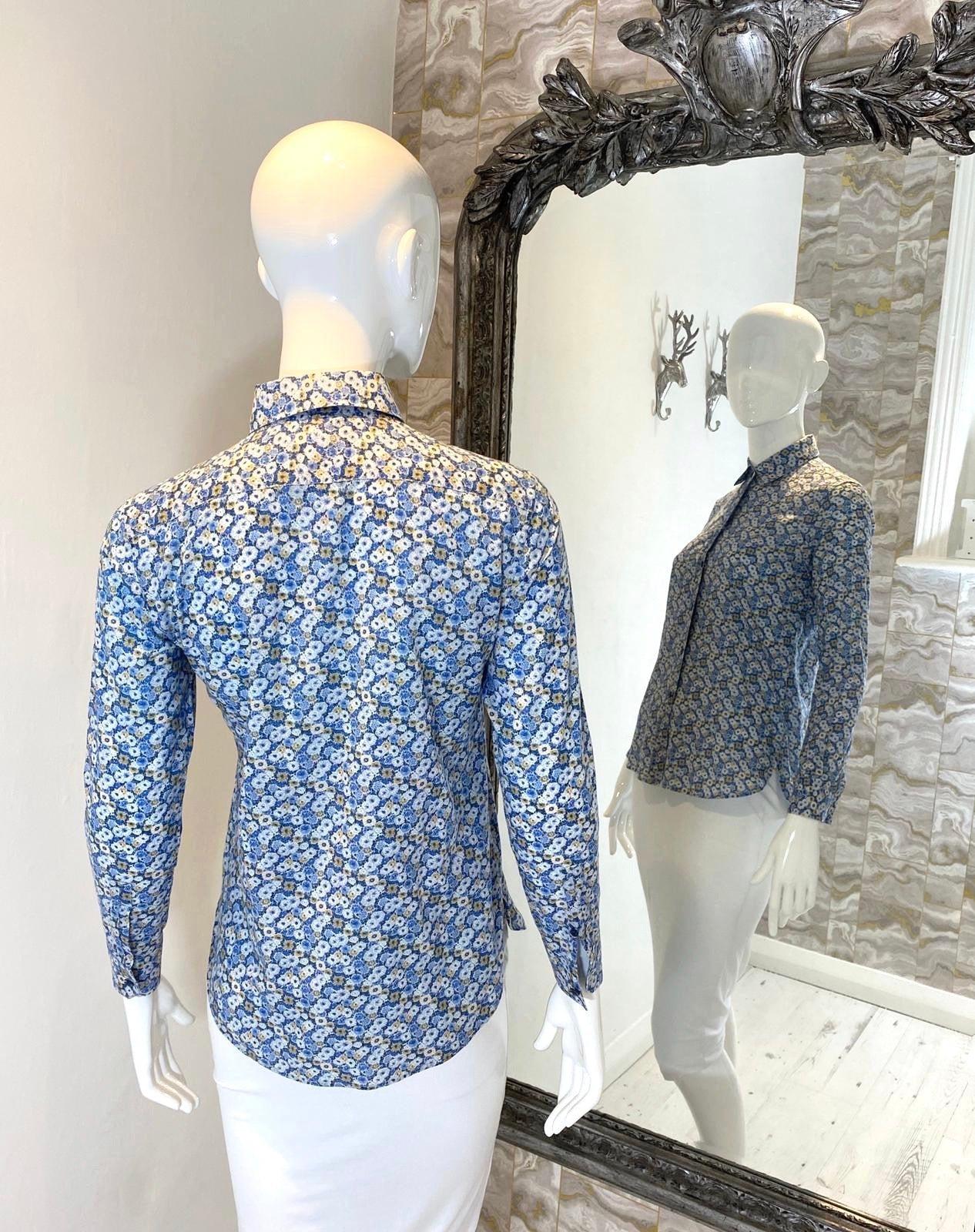 Gray Saint Laurent Floral Cotton Shirt For Sale