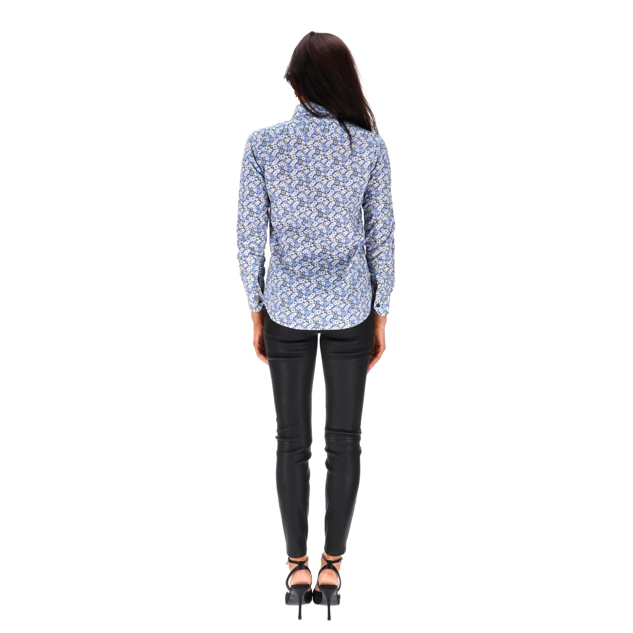 Saint Laurent Floral Cotton Shirt In Excellent Condition For Sale In London, GB