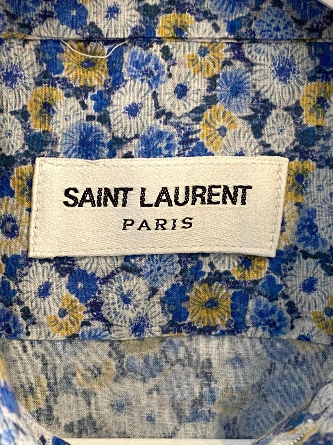 Saint Laurent Floral Cotton Shirt For Sale 1
