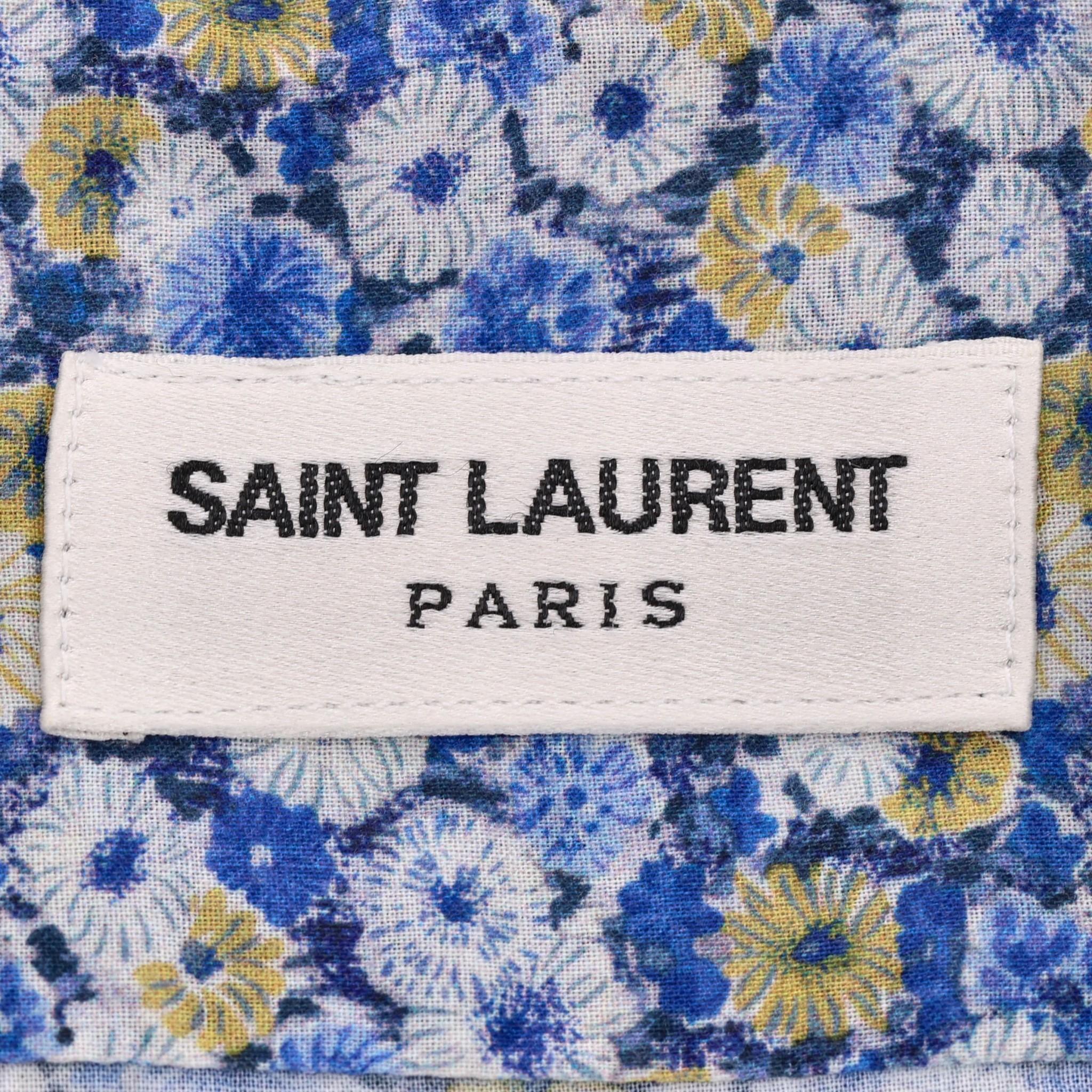 Saint Laurent Floral Cotton Shirt For Sale 1