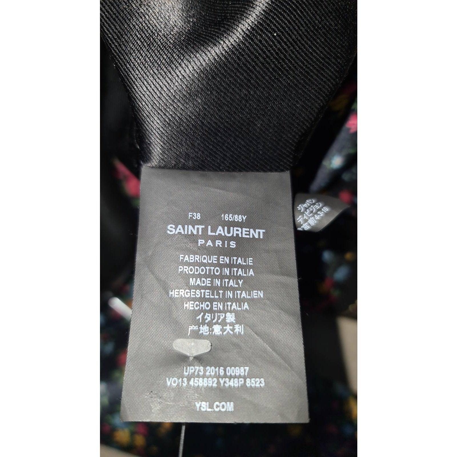 Saint Laurent Blumendruck Bomberjacke Sz.38 im Angebot 2