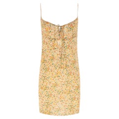Saint Laurent Floral Print Silk Mini Dress