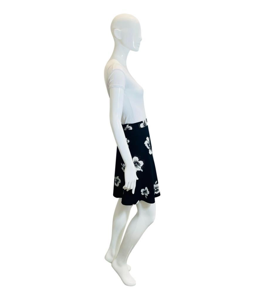Saint Laurent Floral Print Skirt In Excellent Condition For Sale In London, GB