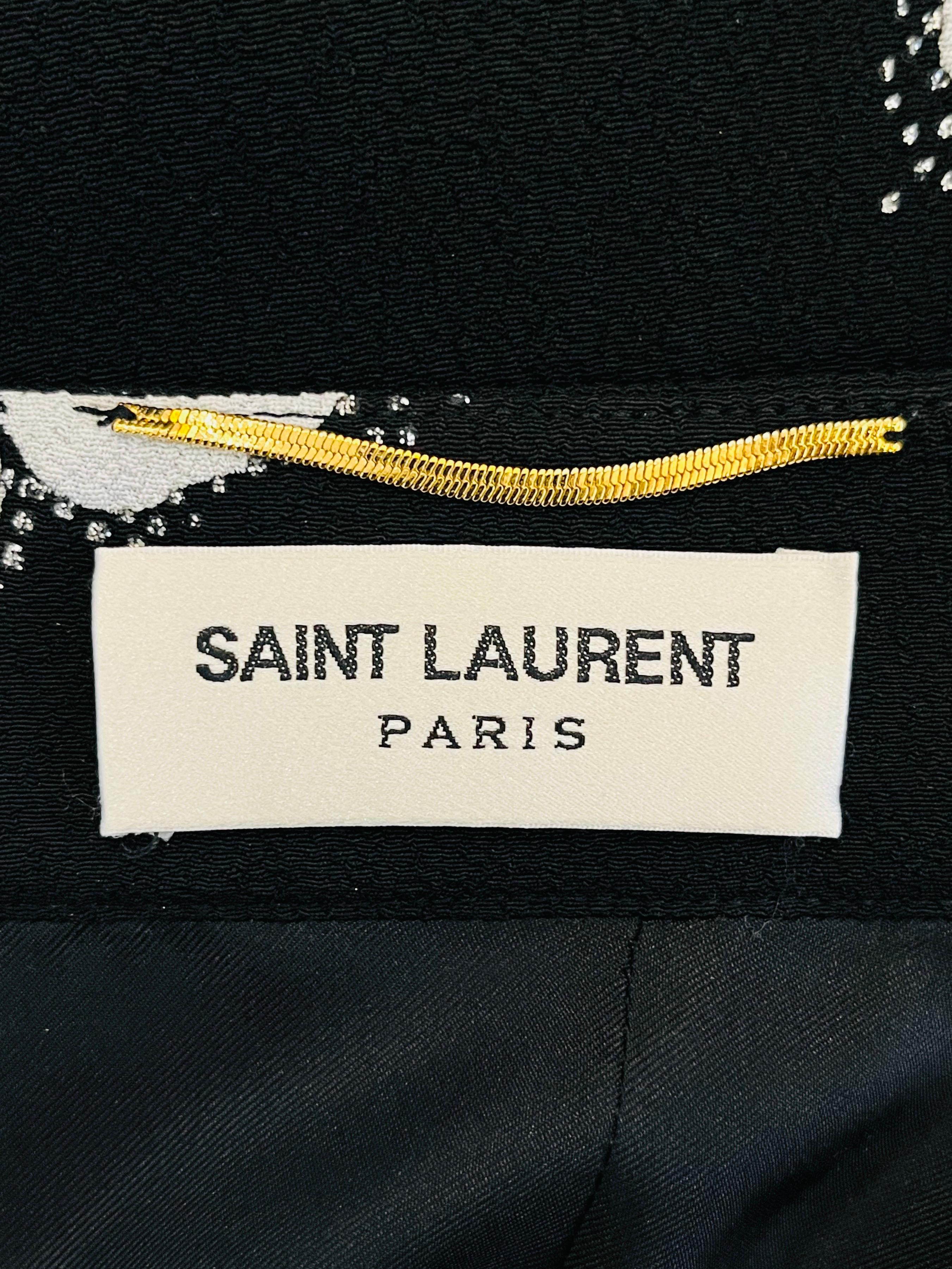 Saint Laurent Floral Print Skirt For Sale 1