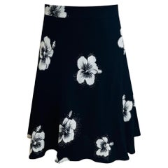 Gonna con stampa floreale Saint Laurent