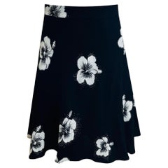 Saint Laurent Floral Print Skirt