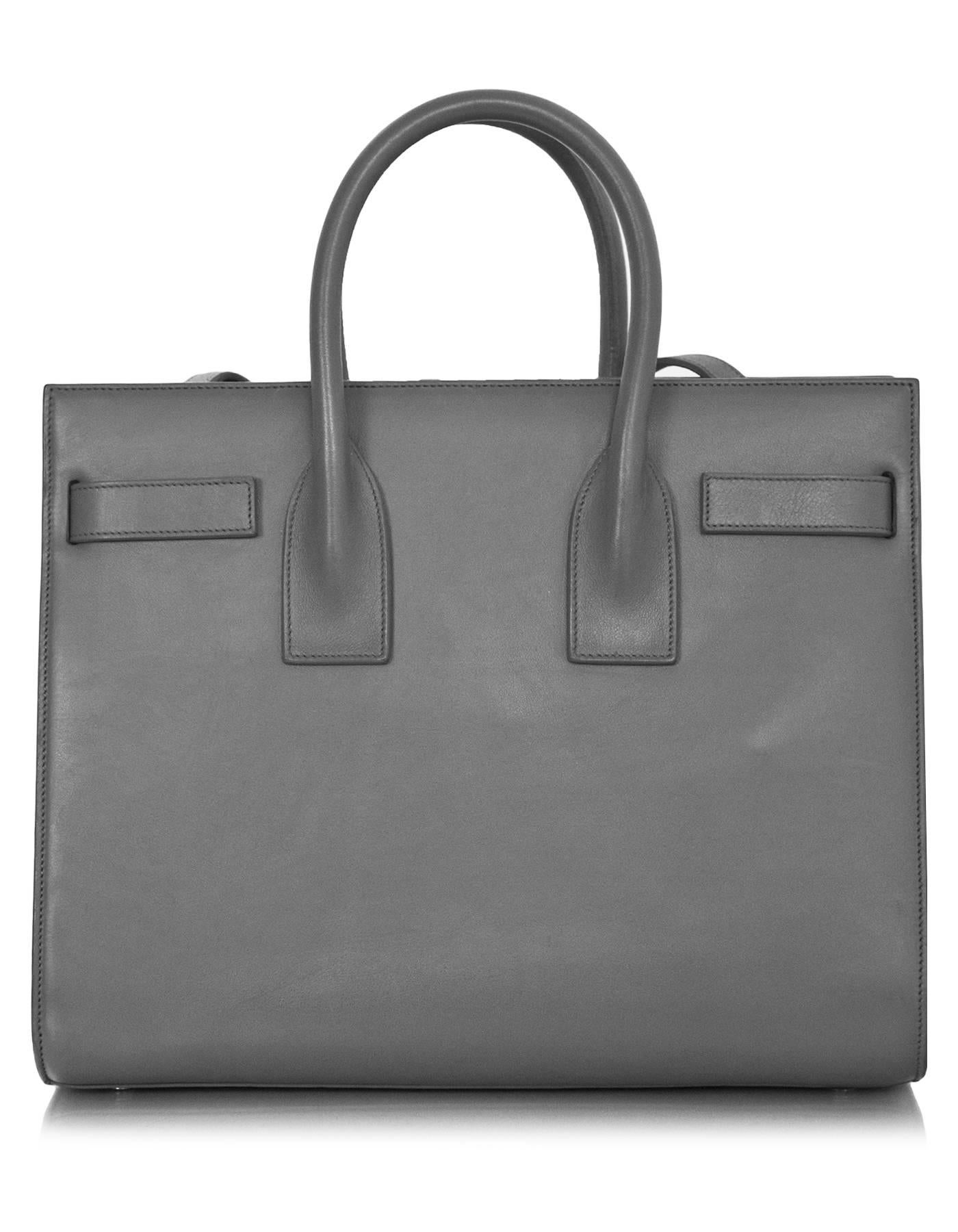 Saint Laurent Fog Grey Smooth Calfskin Small Sac De Jour Bag For Sale ...