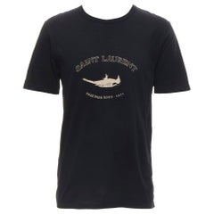 SAINT LAURENT Free bird Tour 1971 black cotton tshirt XS