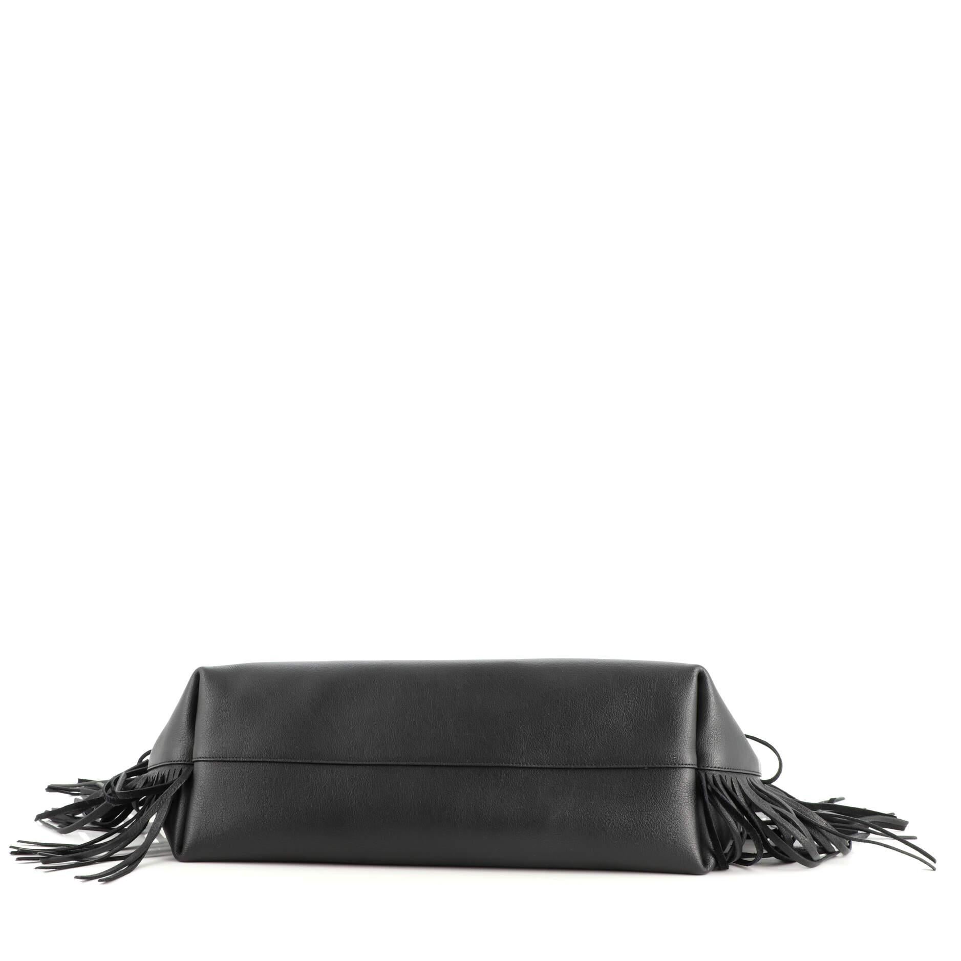 Saint Laurent - Fourre-tout en cuir à franges - Large 1