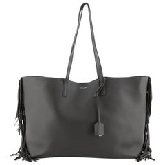 Saint Laurent Fringe Shopper Tote Leather Large