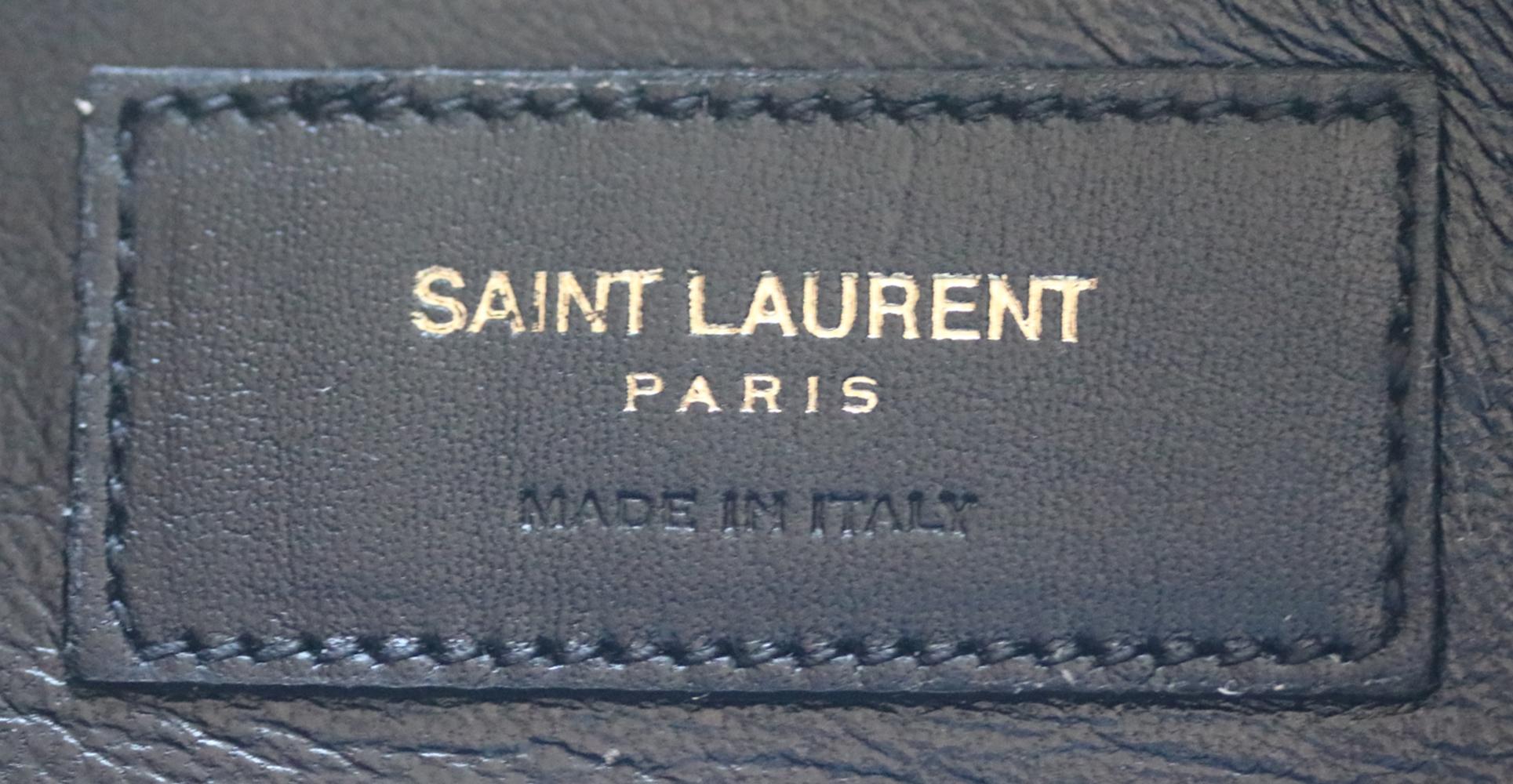 Saint Laurent Fringed Leather Clutch  3