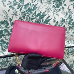 Saint Laurent Fuchsia Grained Leather Kate Flap Bag