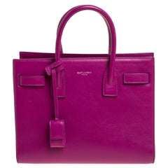 Saint Laurent Fuchsia Leather Baby Classic Sac De Jour Tote