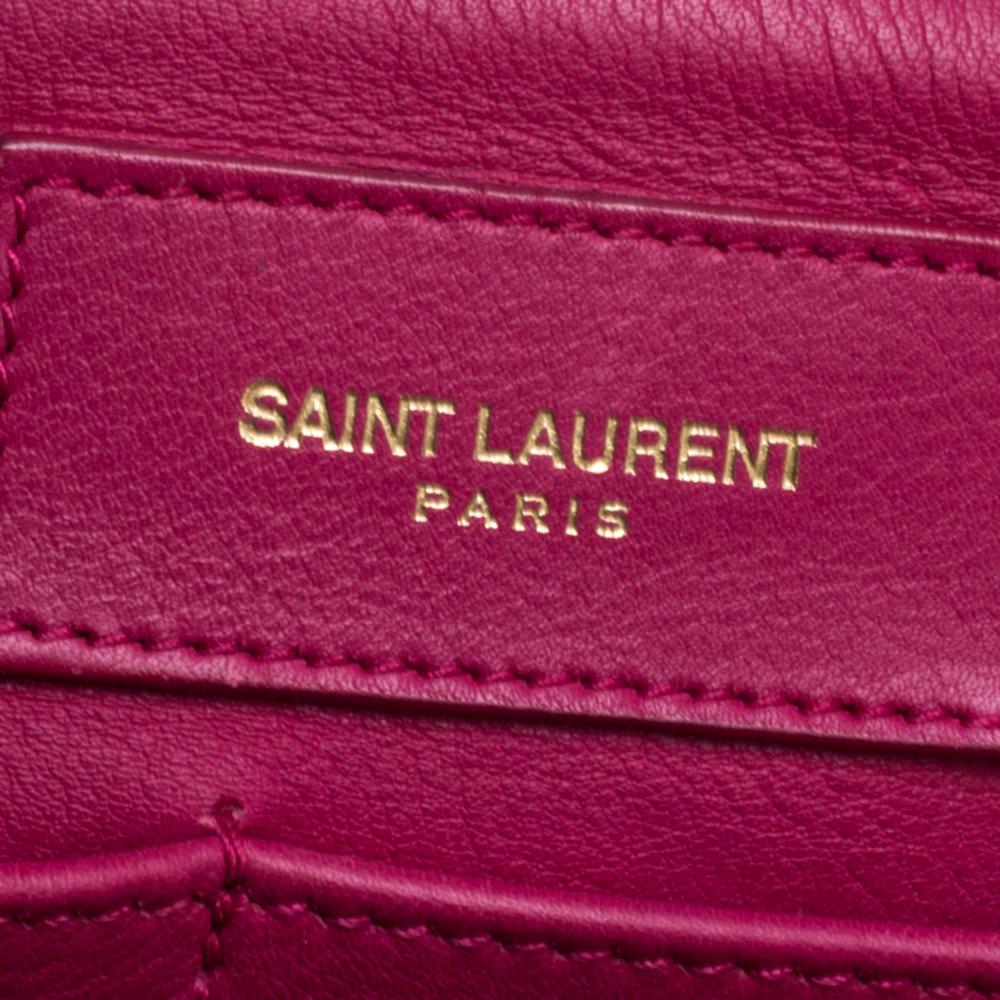 Saint Laurent Fuchsia Leather Medium Cabas Ligne Y Tote 1