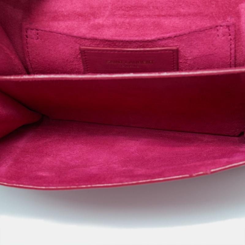 Saint Laurent Fuchsia Leather Mini Chyc Crossbody Bag 3