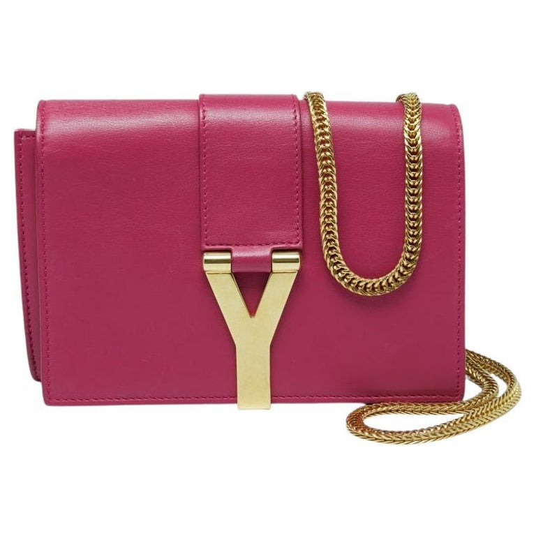 Saint Laurent Fuchsia Leather Mini Chyc Crossbody Bag Saint