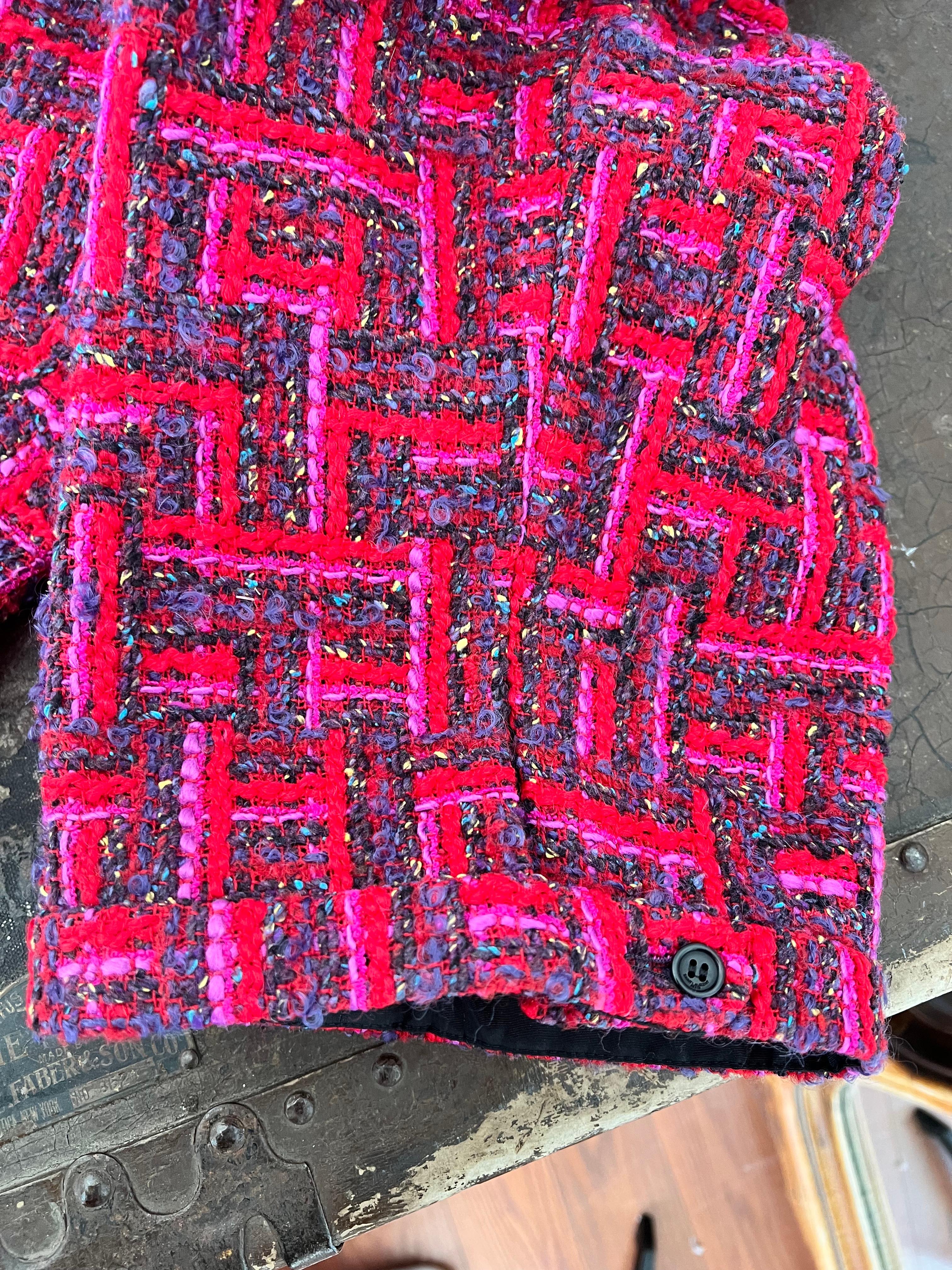 Pink Saint Laurent  Fuchsia Tweed Shorts  For Sale