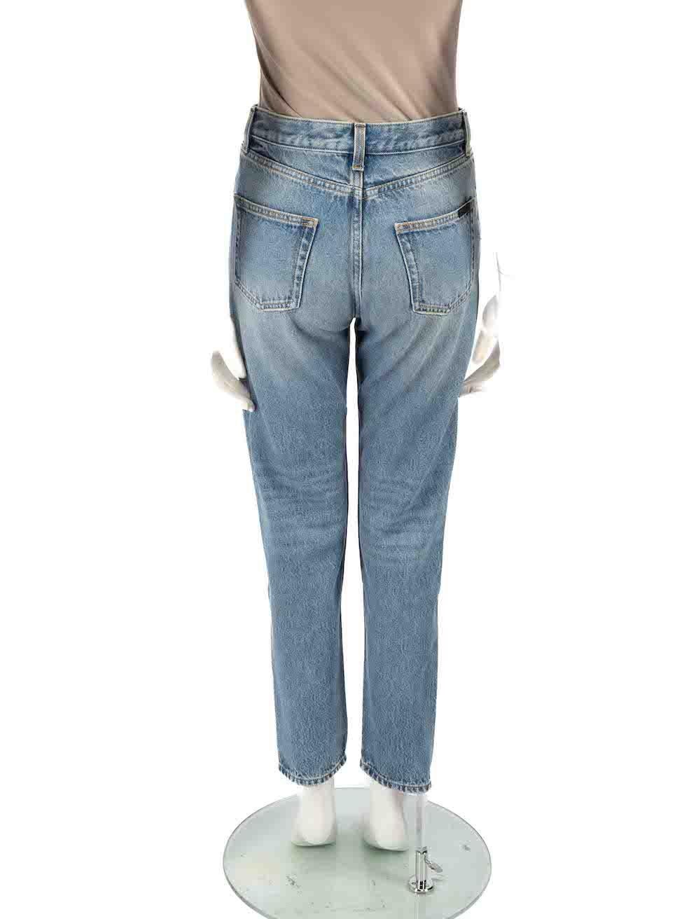 Saint Laurent FW23 Blue Denim Slim Jeans Size S In New Condition For Sale In London, GB