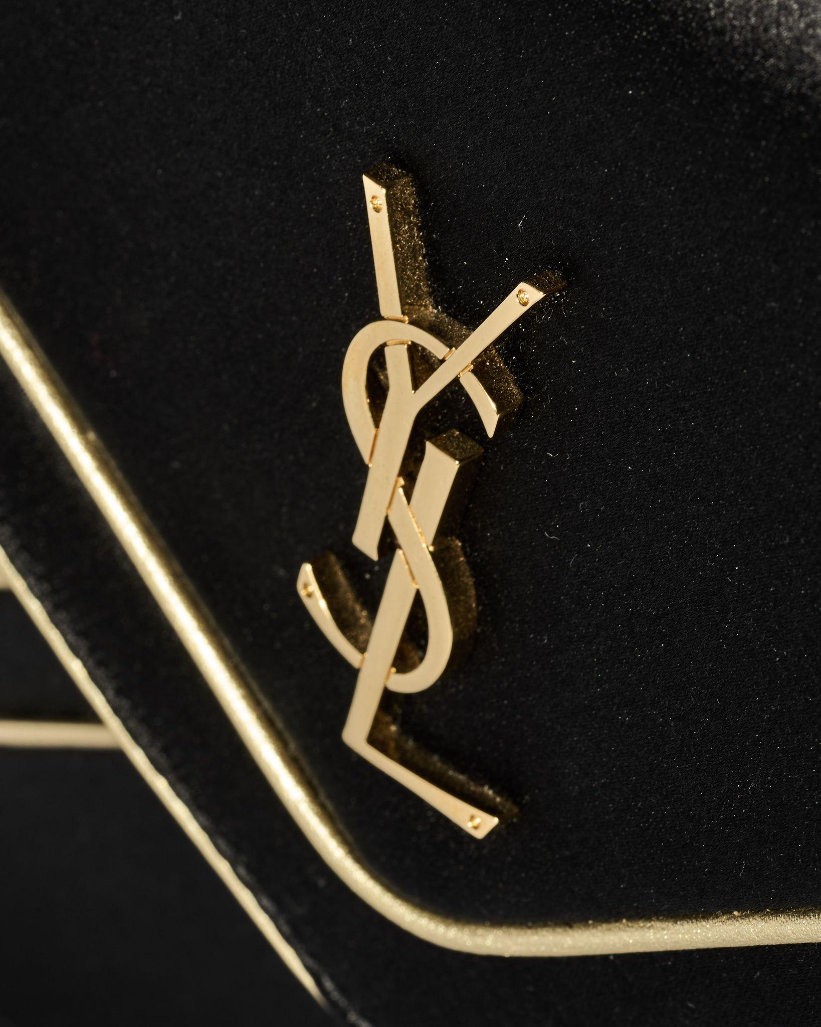 Saint Laurent Gaby Chain Medium Black Satin Neuf - En vente à Torre Del Greco, IT