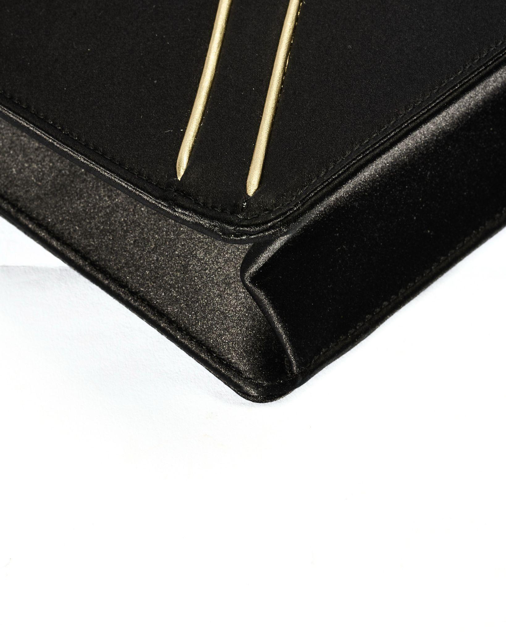 Saint Laurent Gaby Chain Medium Black Satin en vente 1