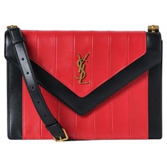 Saint Laurent Gaby Kette Medium Gesteppt Rot