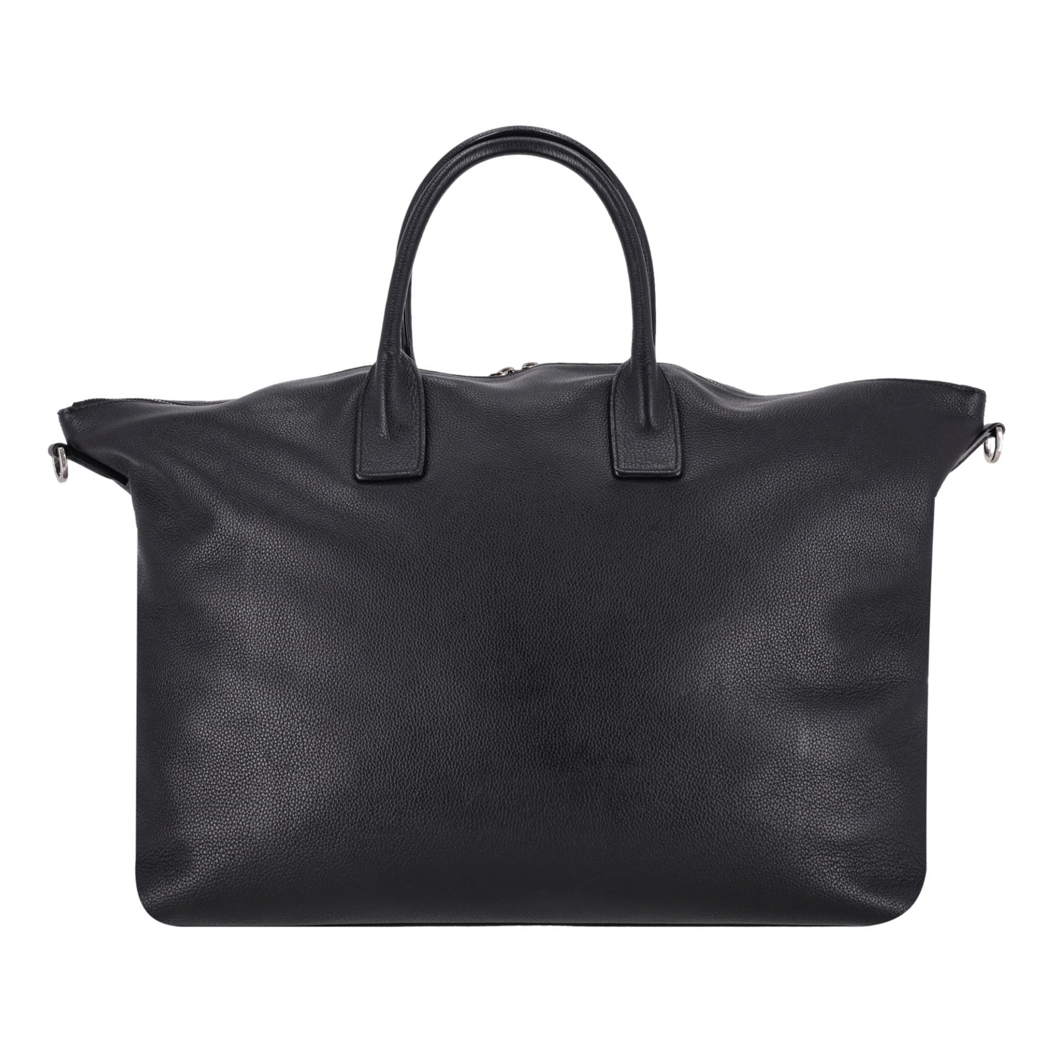 Saint Laurent Giant Leather Bowling Tote Bag In Excellent Condition For Sale In London, GB