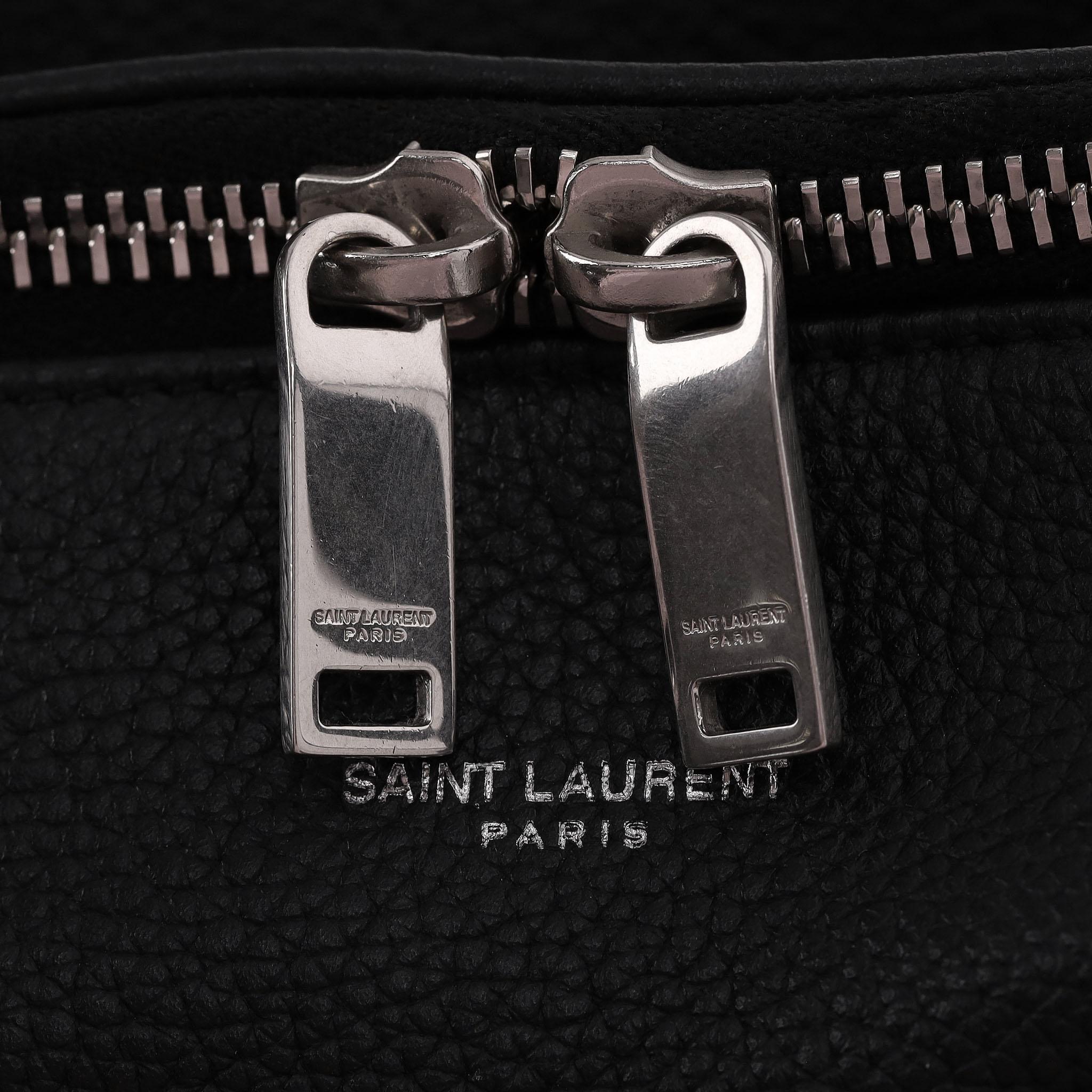 Saint Laurent Giant Leather Bowling Tote Bag For Sale 2