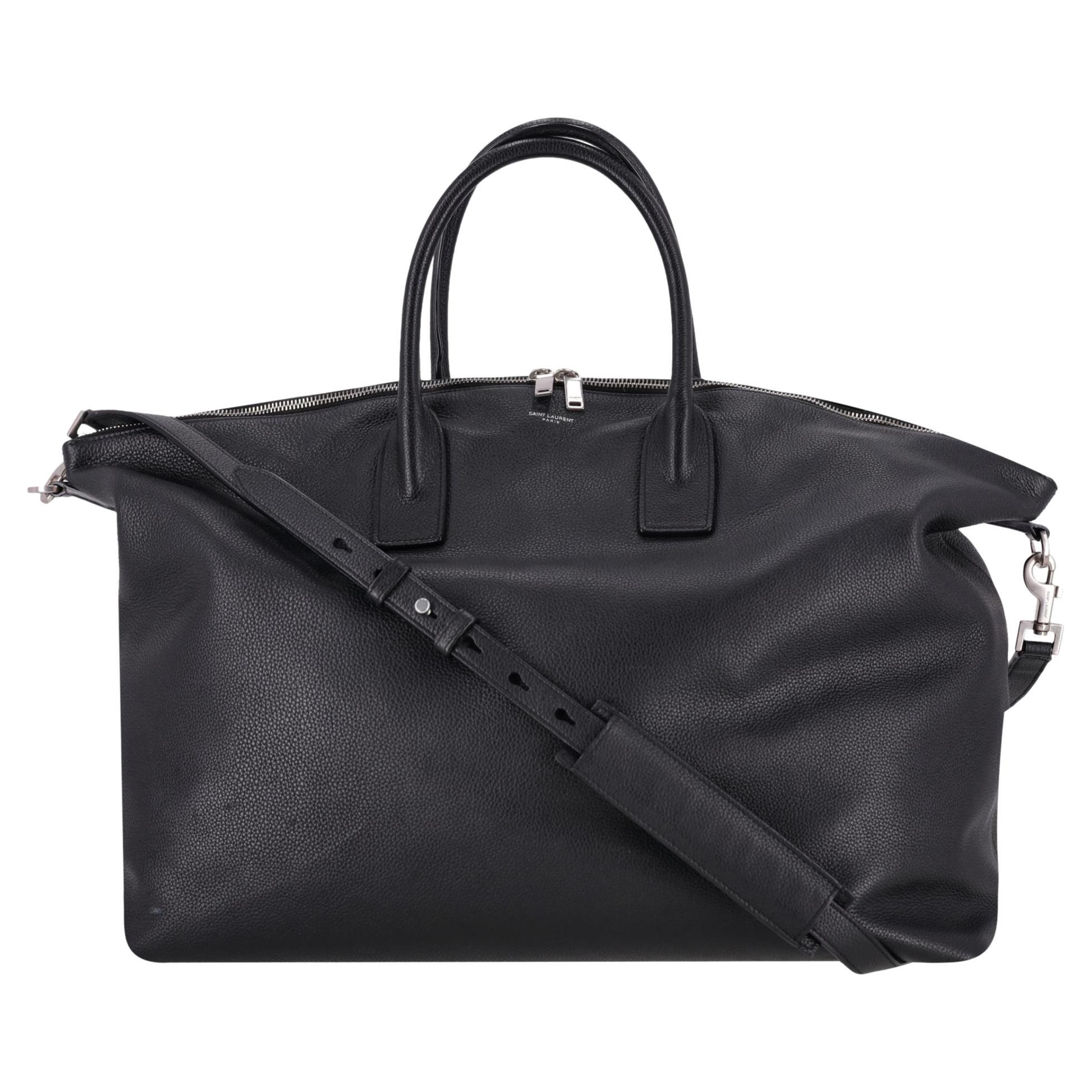 Saint Laurent Giant Leather Bowling Tote Bag For Sale