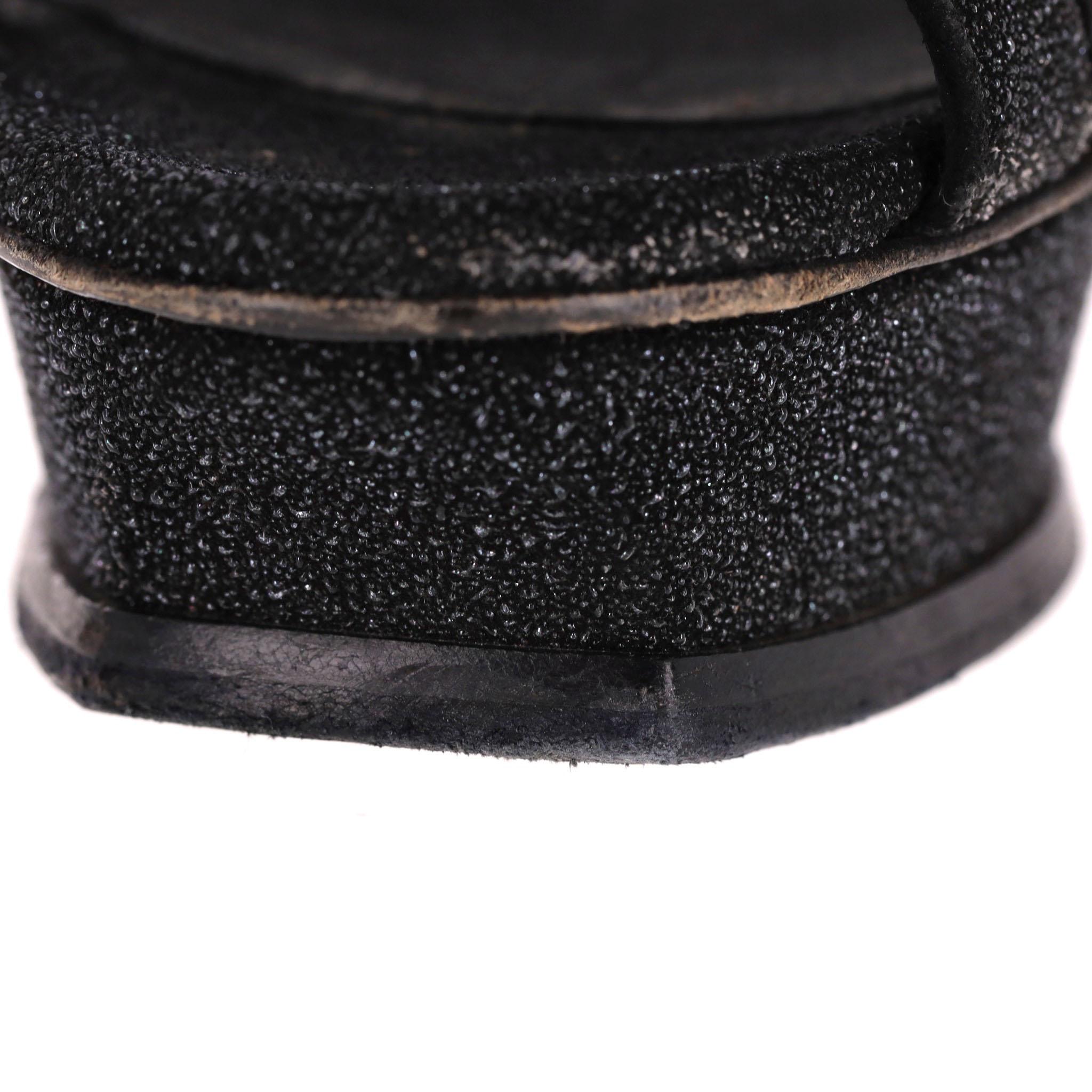 Saint Laurent Glitter Calfskin Tribute Platform Sandals For Sale 3