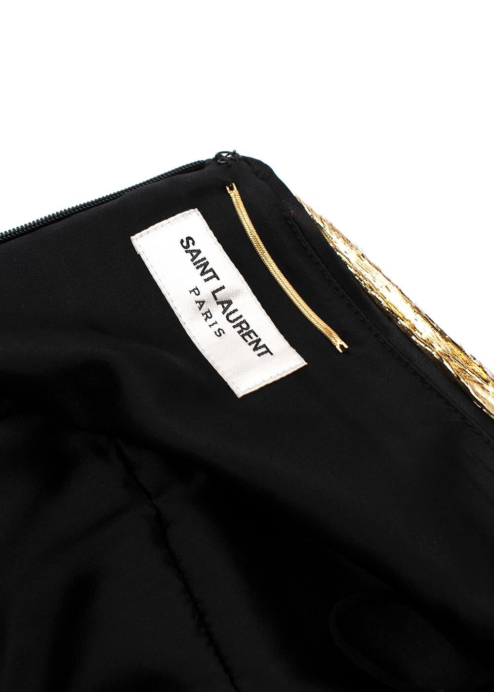 gold lame skirt