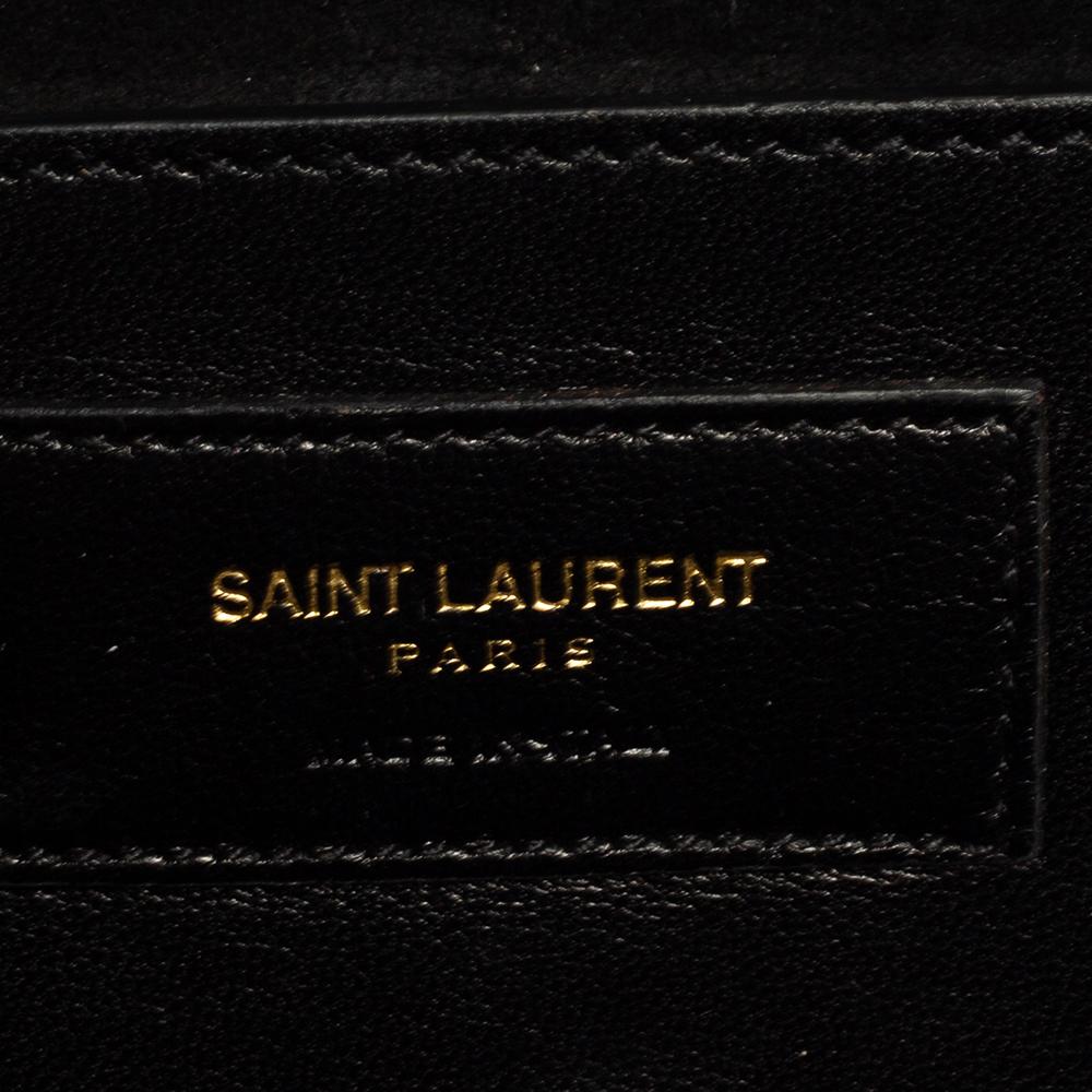 Saint Laurent Gold Leather Cassandre Clutch 3
