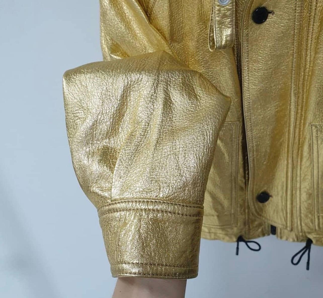 saint laurent gold jacket