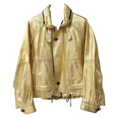 Saint Laurent Gold leather jacket