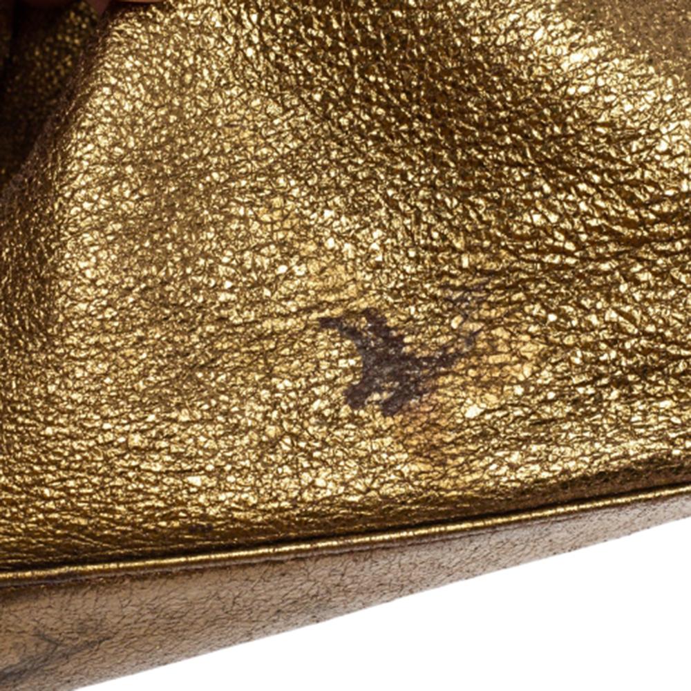 Saint Laurent Gold Leather Large Reversible Double Sac Y Tote 8