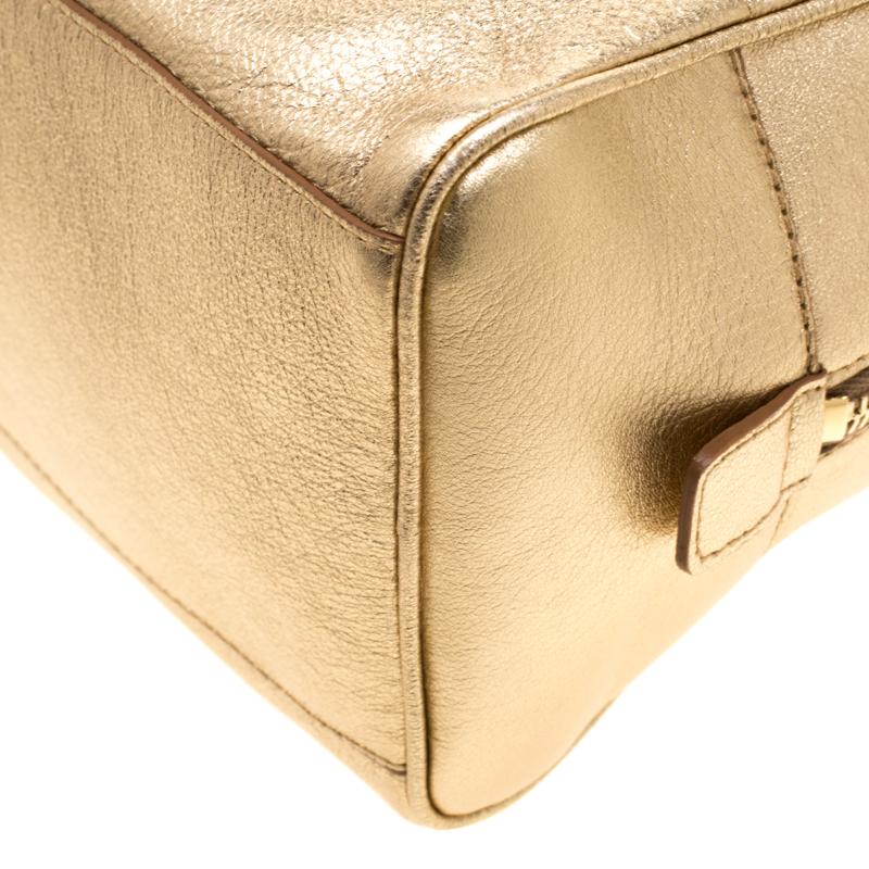 Saint Laurent Gold Leather Y Mail Mini Bag 1
