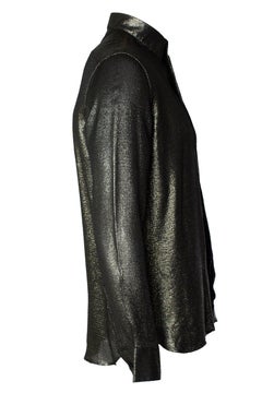 Saint Laurent, camicia in lurex oro 2018