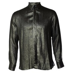 Saint Laurent, camicia in lurex oro 2018