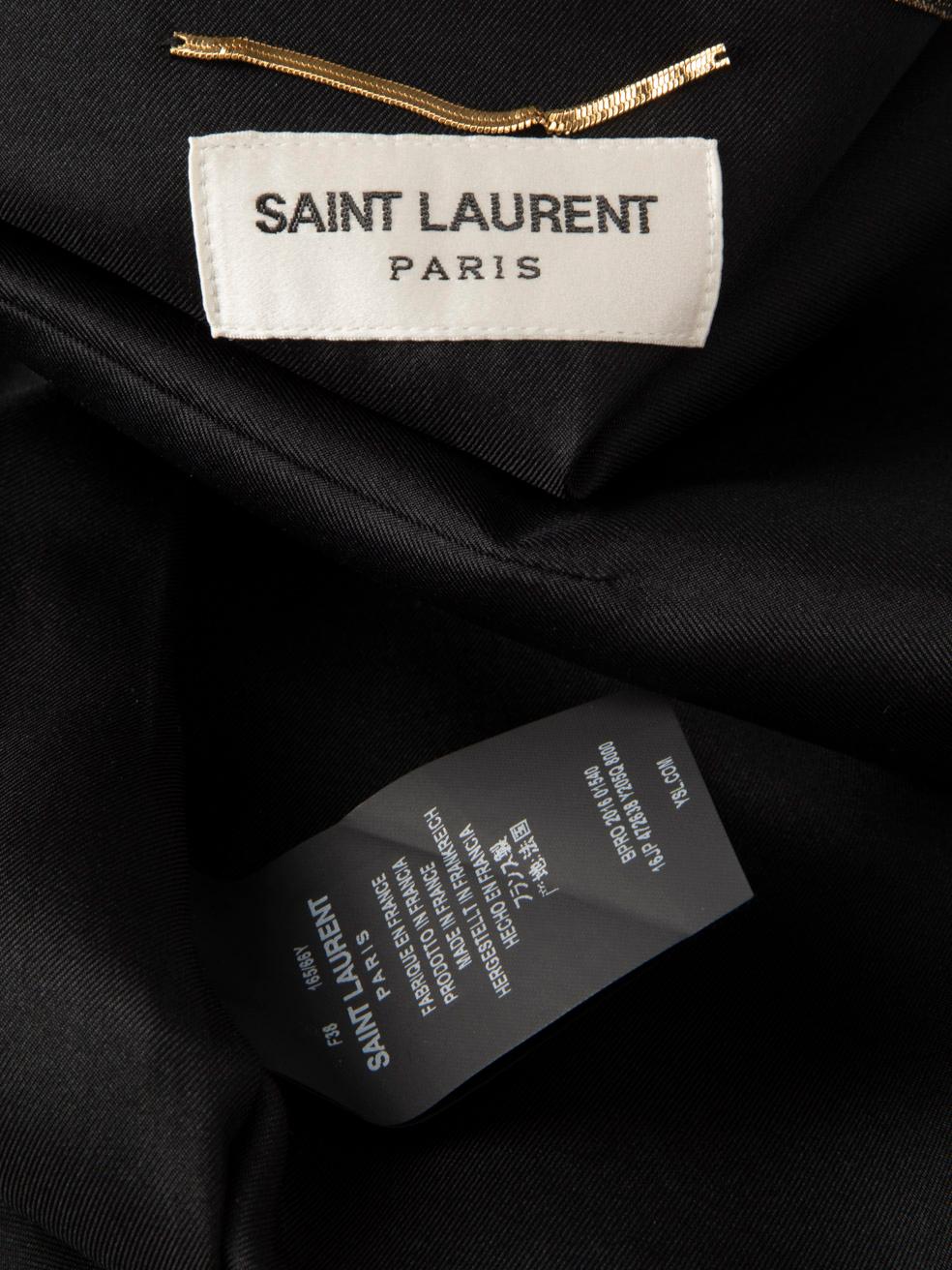 Saint Laurent Gold Metallic Bow Detail Mini Skirt Size M 1