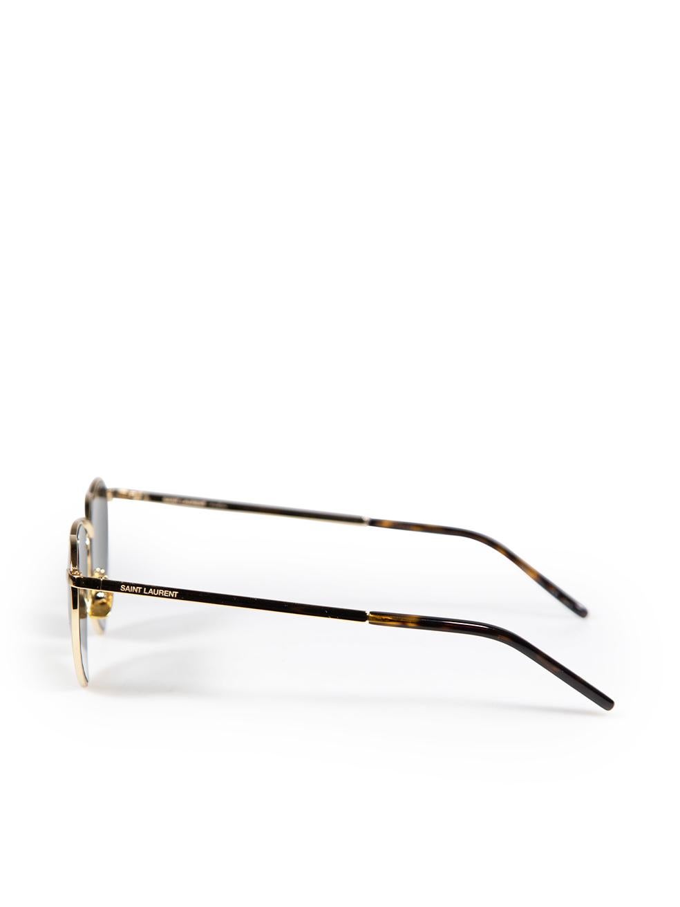 Women's Saint Laurent Gold New Wave SI301 Loulou Heart Sunglasses