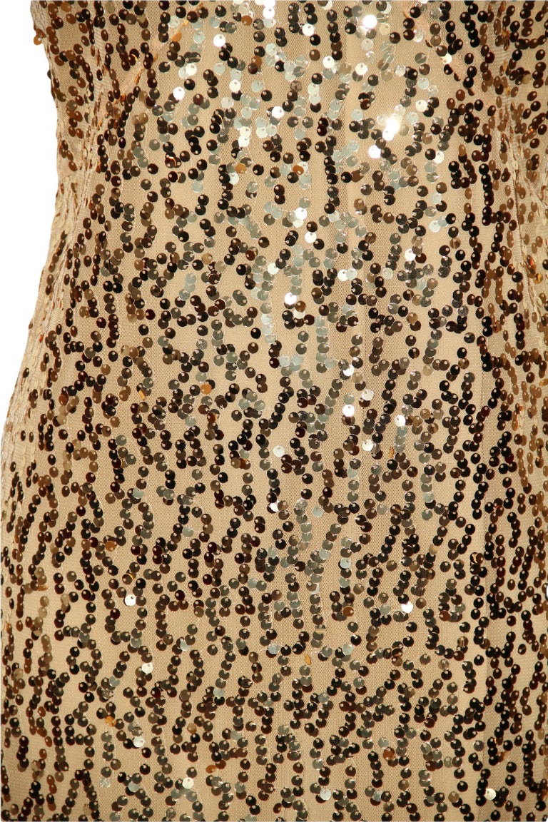 Saint Laurent Gold Sequin Spaghetti Strap Lingerie Mini Dress at 1stDibs |  gold sequin slip dress, gold sequin spaghetti strap dress, spaghetti strap  gold dress
