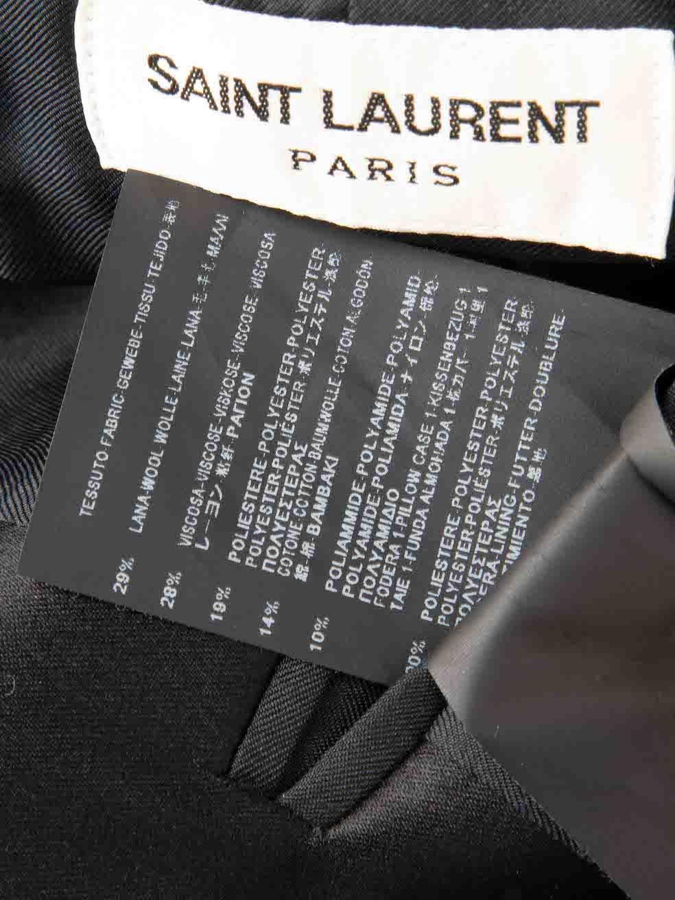 Saint Laurent Gold Wool Jacquard Blazer Jacket Size L For Sale 3