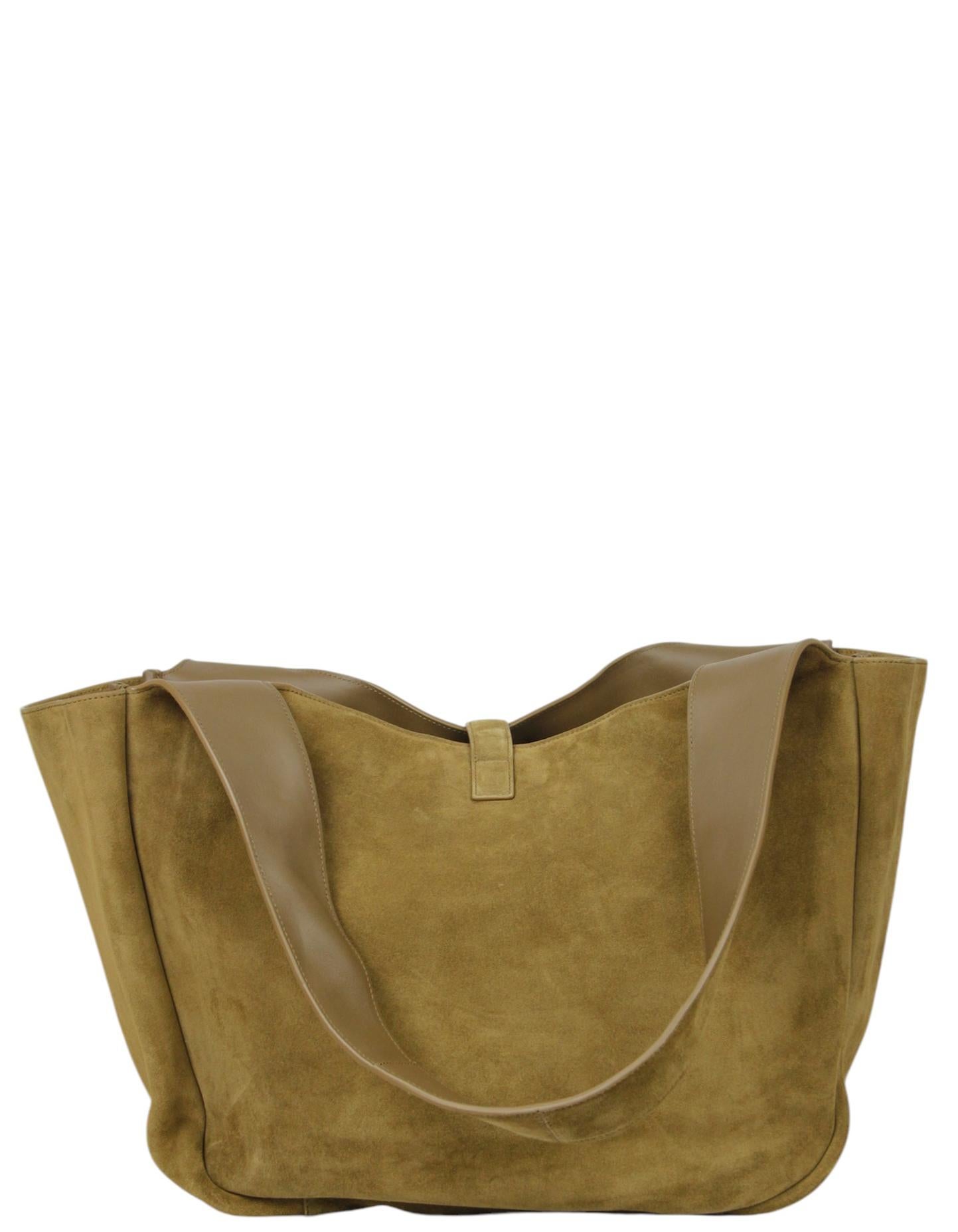Marron Saint Laurent Sac cabas Le 5 A Bea YSL Cabas en daim doré