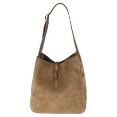Saint Laurent Golden Leaf Supple Suede Large Le 5 A 7 Hobo Bag