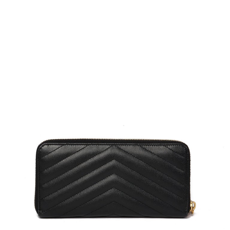 CASSANDRE zip-around wallet in grain de poudre embossed leather