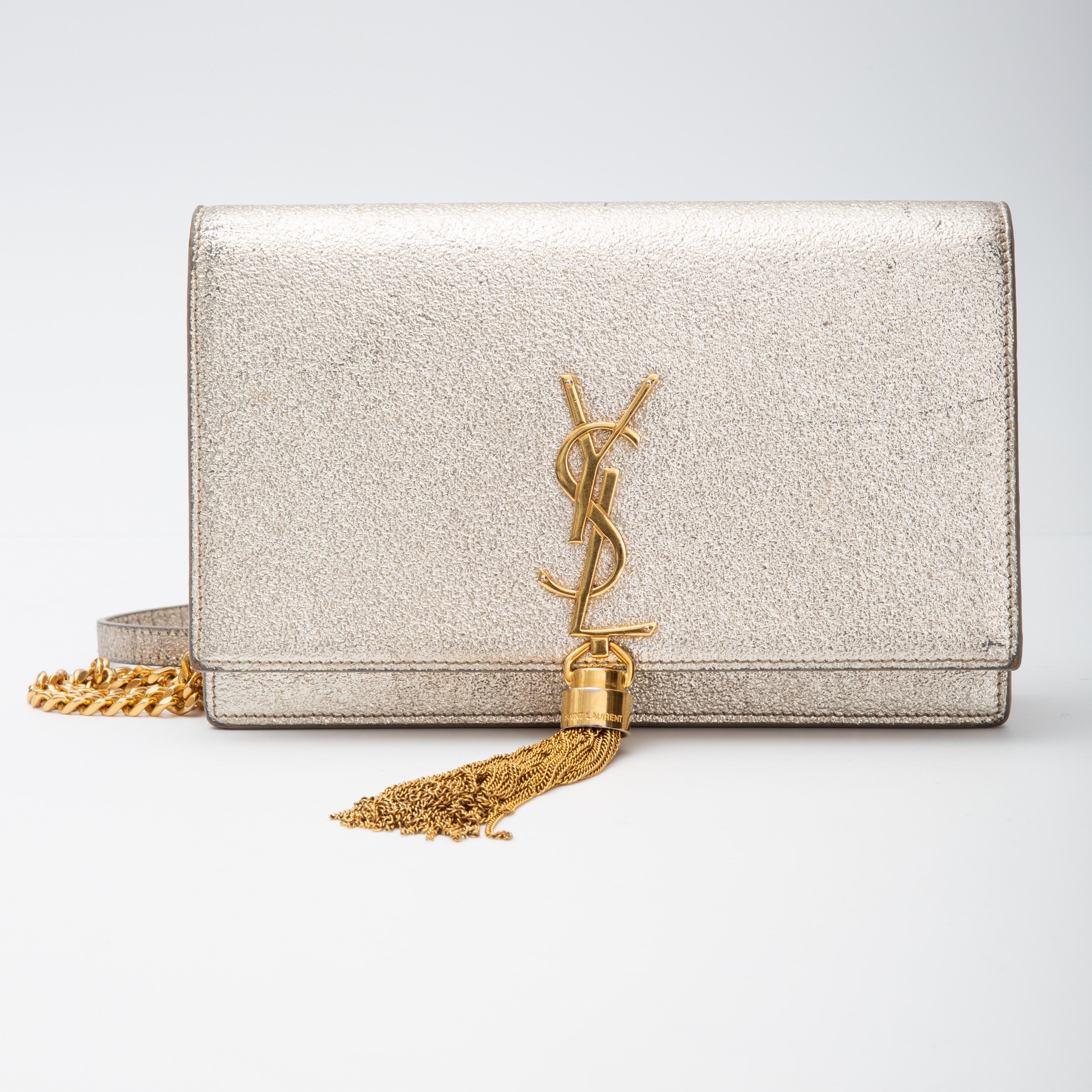 ysl gold tassel bag