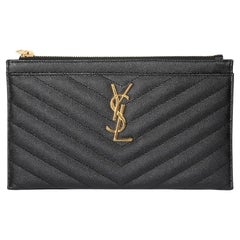 Saint Laurent Grain De Poudre Matelassé Cassandre Bill Pouch