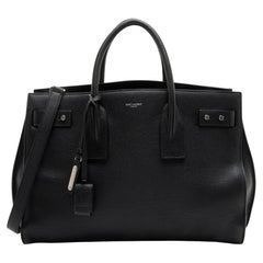 Saint Laurent Grained Calfskin Sac De Jour Supple Medium Tote