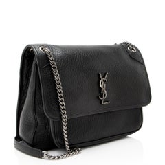 Saint Laurent Grained Lambskin Monogram Niki Large Shoulder Bag